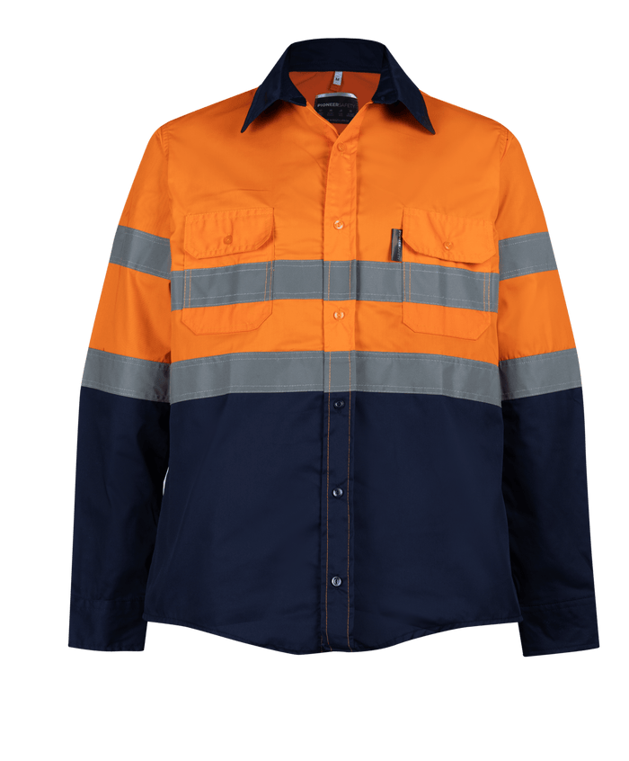 HI-VIS SHIRT 100% COTTON LONG SLEEVE