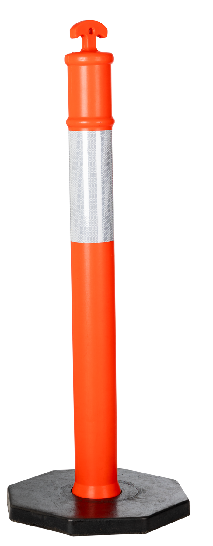 TRAFFIC PLASTIC POST WITH RUBBER BASE