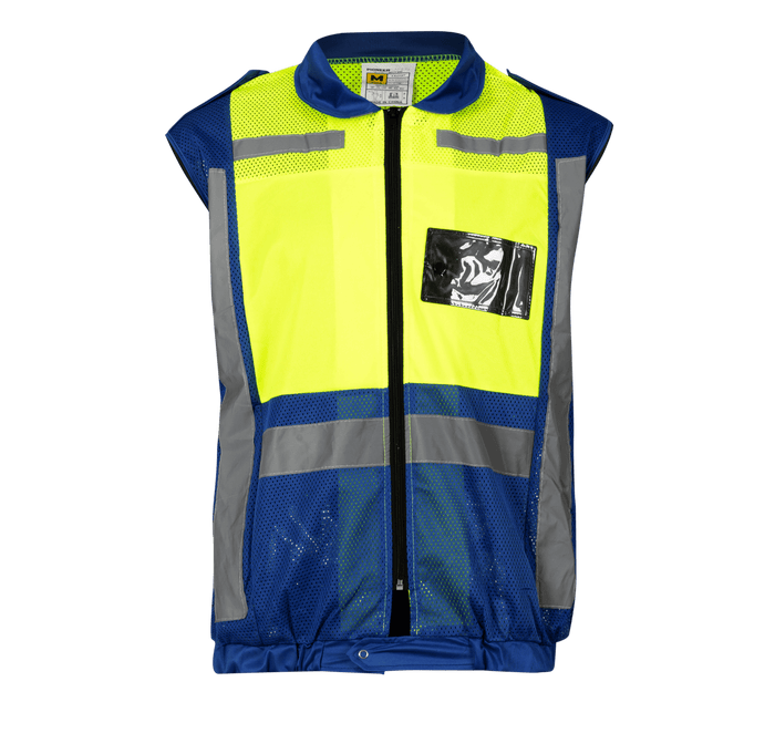 METRO REFLECTIVE JACKET DETACHABLE SLEEVE LIME/NAVY
