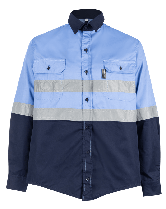 HI-VIS SHIRT 100% COTTON LONG SLEEVE