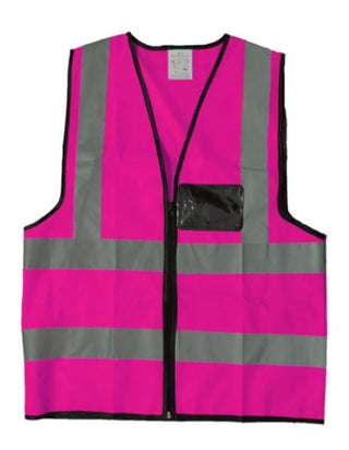 REFLECTIVE VEST WITH ZIP & ID POUCH