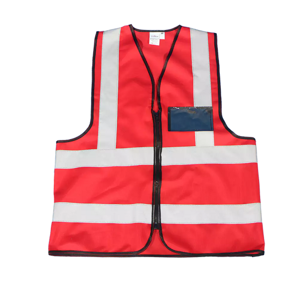 REFLECTIVE VEST WITH ZIP & ID POUCH