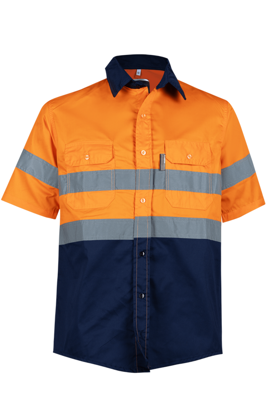 HI-VIS SHIRT 100% COTTON SHORT SLEEVE