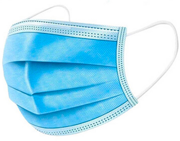3 PLY FACE MASK BLUE (PACK OF 50)