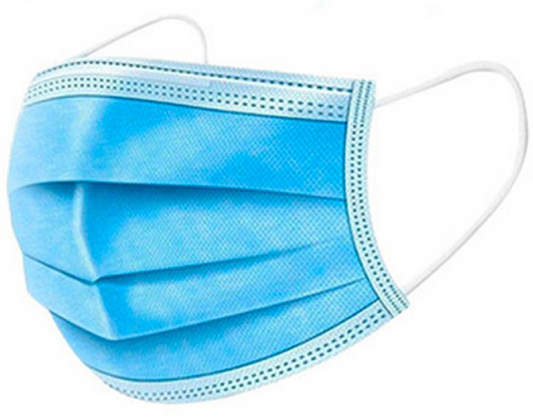 3 PLY FACE MASK BLUE (PACK OF 50)