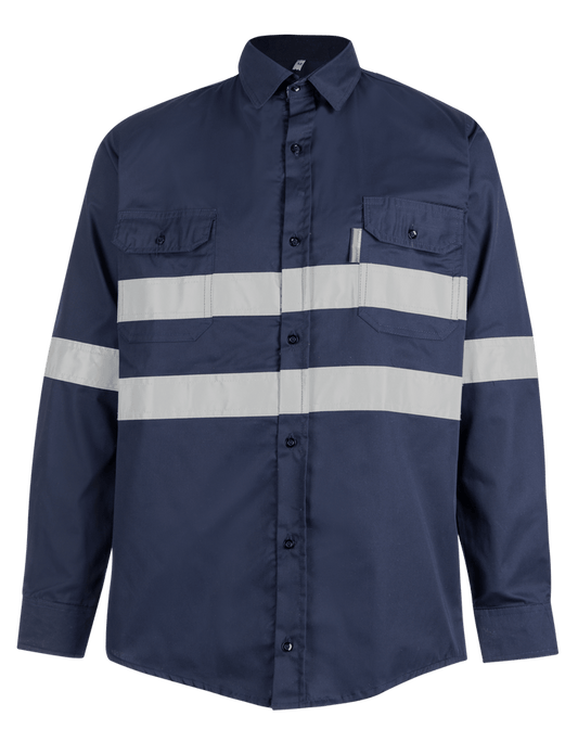 HI-VIS SHIRT 100% COTTON LONG SLEEVE
