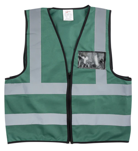 REFLECTIVE VEST WITH ZIP & ID POUCH
