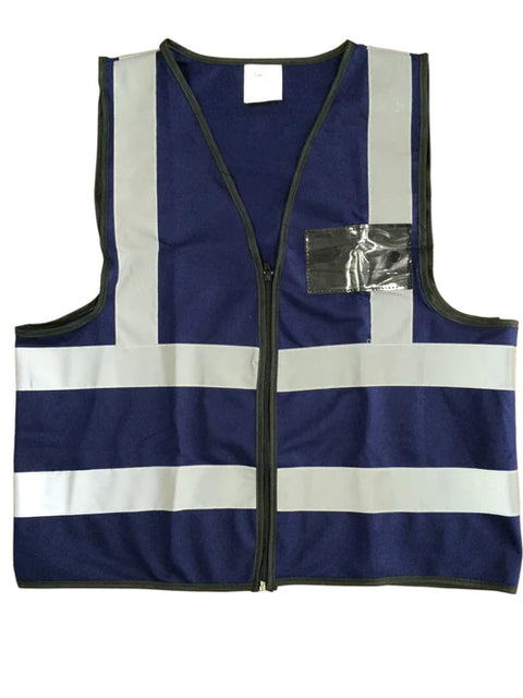 REFLECTIVE VEST WITH ZIP & ID POUCH