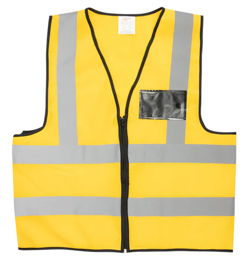 REFLECTIVE VEST WITH ZIP & ID POUCH