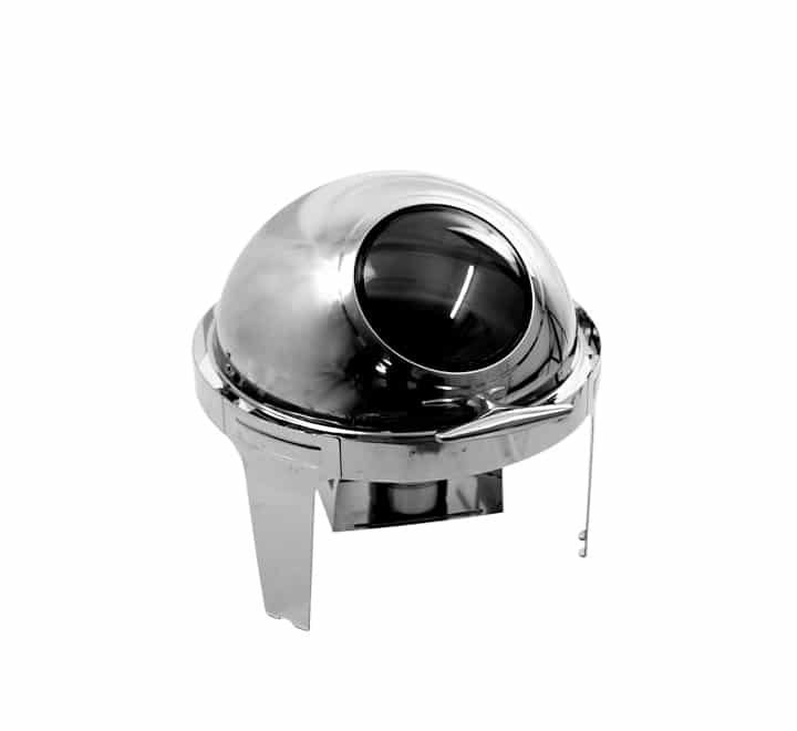 WINDOWED ROUND ROLL TOP CHAFING DISH