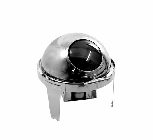 WINDOWED ROUND ROLL TOP CHAFING DISH