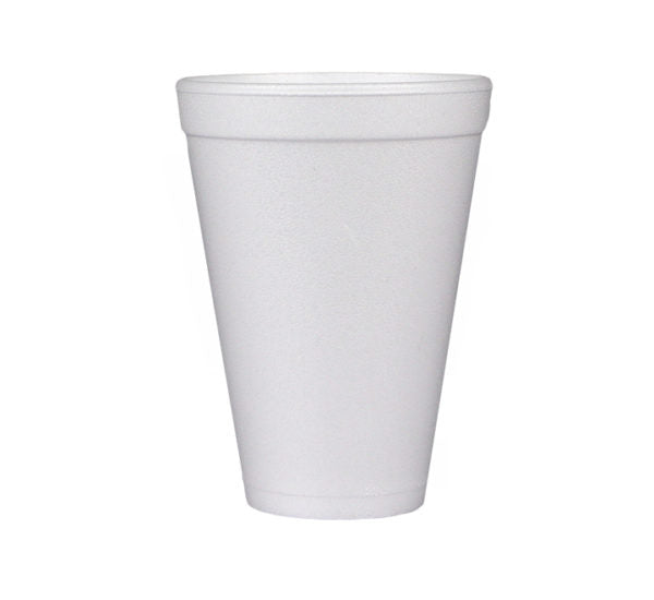 POLYSTYRENE WHITE CUPS 25PCS