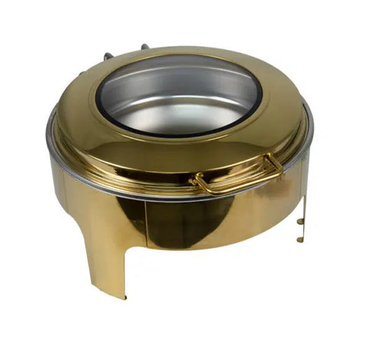 ROUND FLAT TOP GOLD CHAFING DISH